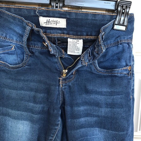 Harley Made With Love Jeans Junior Sz00 Dark Wash Skinny 5 Pocket Style - Picture 9 of 9
